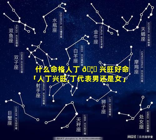 什么命格人丁 🦄 兴旺好命「人丁兴旺,丁代表男还是女」